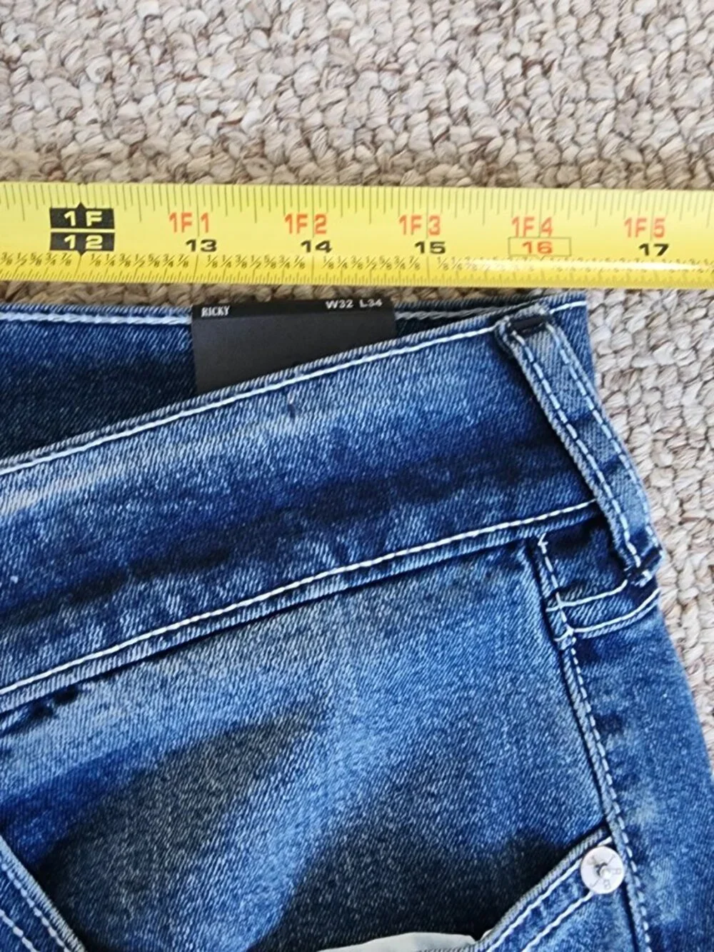 NWT True Religion Men's Ricky Straight Jeans Size W32 L34
